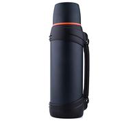 Olerd Thermos 2,5 l, thermos in acciaio inox, con 2 bicchieri, isolamento a doppia parete, per campeggio, 24 ore, caldo e freddo (blu scuro)