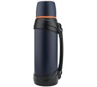 Olerd Thermos da 2,5 l, thermos, in acciaio inox, con 2 bicchieri, isolamento a doppia parete (blu scuro)