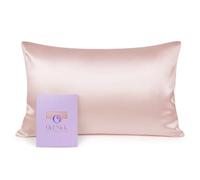 OLESILK 100% Mulbery Silk Pillowcase with Hidden Zipper for Hair And Skin, Both Sides 19mm Charmeuse Gift Box 1pc - Peachy Pink, 50x70cm