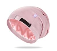 OLESILK Cuffia in 100% Seta di gelso per Donne Che dormono, Fascia per Capelli in Seta per Dormire, Cuffia per Dormire per Donne e Uomini, Vera Seta, Non Rosa Satinato