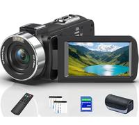OLESIT Videocamera digitale 8K 64MP 18X Videocamera per YouTube 3 pollici Flip Screen Videocamera Vlogging con scheda SD da 32 GB, telecomando 2.4G, due batterie