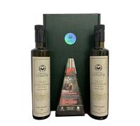 Oleum Comitis - Olio EVO 2x500 ml e Parmigiano 40 Mesi Confezione Regalo