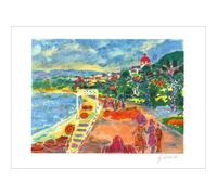 OLÉVIE Gérard - Litografia originale ""La promenade des Anglais à Nice"" 56x
