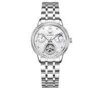 OLEVS Le donne guardano gli orologi automatici di lusso del diamante per