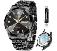 OLEVS Orologi automatici per gli uomini d'affari orologio meccanico in acciaio inossidabile impermeabile a carica automatica classico data lusso diamante orologio da polso, tutti gli uomini di