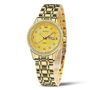 OLEVS Orologi da donna 32 mm quadrante piccolo orologio da donna con giorno data diamante argento oro tono acciaio inossidabile impermeabile orologi analogici per le donne classico moda abito al