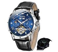 OLEVS Orologi scheletri per gli uomini automatico originale importato orologio movimento