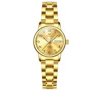 OLEVS Orologio automatico da donna, elegante orologio meccanico bicolore in acciaio inox, facile da leggere, numeri arabi, data del giorno, luminoso, orologio da polso da donna di lusso regalo