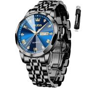 OLEVS Orologio automatico da donna in acciaio inossidabile con diamante a carica automatica, orologio luminoso e impermeabile