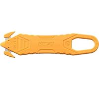 Olfa Lama a scomparsa con lama in acciaio inox e punte di protezione, confezione da 10, per tagliare materiali spessi, cartoni, tappeti e fogli di gomma, per mano sinistra e destra, SK-15/10, blu