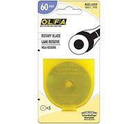 Olfa Lama Pezzi Ricariche per Lame rotanti, 60 mm, Confezione da 5, Carburo di tungsteno, Grigio, 1 Case