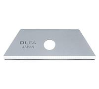 OLFA RSKB-2/5B - Pack de 5 cuchillas trapezoidal 50x17,5x0,6 mm plateadas
