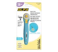 OLFA Set di taglierine rotanti - 28 mm RTY-1C/TK-4/AQA Combo Pack cambio rapido con coltello touch, verde acqua