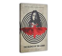 OLFCESPP Poster su tela del film Il silenzio degli innocenti (3), decorazione per camera da letto, ufficio, camera da letto, regalo, 20 x 30 cm