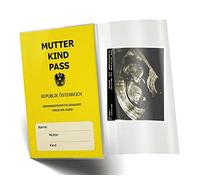 OLGS Custodia per passaporto della madre, Austria: protezione premium con scomparto a ultrasuoni, trasparente, confezione da 2