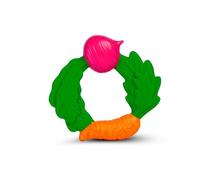 Oli & Carol - Anello massaggiagengive bambino in gomma naturale - Regalo per bambini 0 3 6 mesi, 1 anno - Anello veggie