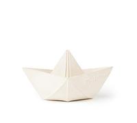 Oli & Carol - Giocattolo da bagno in gomma naturale, barca origami, bianco, 11 cm