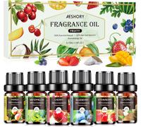 Oli Essenziali Fruttati Per Diffusore 6x10ML, Per Aromaterapia, Massaggio, Bagno