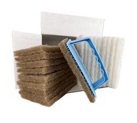 OLI-NATURA - Set di cuscinetti piccoli, con 1 supporto con manico, 10 cuscinetti bianchi e 10 beige
