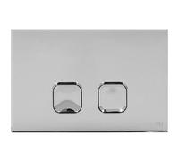 placca doppio tasto oli plain cromato lucido