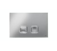 placca doppio tasto oli plain cromato lucido
