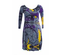 Olian Maternità Donna Stampa Floreale 3/4 Maniche Impero Vita Abito Xs Grigio