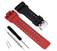 OliBoPo Cinturino di ricambio in resina naturale per Casio G-Shock GD120/GA-100/GA-110/GA-100C, Silicone, Senza pietre preziose