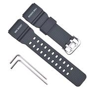 OliBoPo Cinturino di ricambio in resina naturale per orologio da uomo Casio G-Shock Master of G Mudmaster Twin Sensor GG-1000/GWG-100/GSG-100 (grigio)