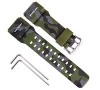 OliBoPo Cinturino di ricambio per Casio G-Shock Master of G Mudmaster Twin Sensor GG-1000 / GWG-100 / GSG-100 Sport Watch, 18 millimeters breed en 22 centimeters lang, Nessuna pietra preziosa