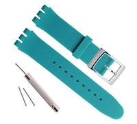 OliBoPo Cinturino per orologio in pelle di vitello con grana di alligatore, fibbia in acciaio inossidabile per Swatch, 20mm