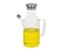 Oliera 500 ml in vetro borosilicato e tappo in acciaio inox
