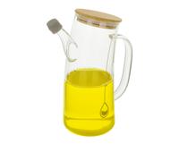 Oliera 750 ml in vetro borosilicato e tappo in bambù