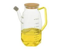 Oliera 900 ml in vetro borosilicato e tappo in bambù ambra