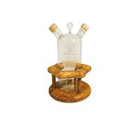 OLIERA Due Usi Base a Fiore in Legno d'olivo cm 20x12x12