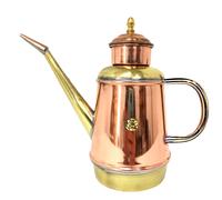 OLIERA In rame con interno stagnato vintage becco manico chiusura ermetica