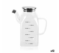 Oliera La Mediterránea Trasparente Argentato Metallo Vetro Borosilicato 0,75