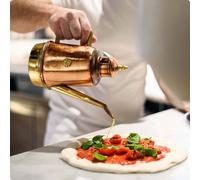 Oliera Napoletana Accenti Color Ottone Dosatore Olio Preciso per Servizio Pizza