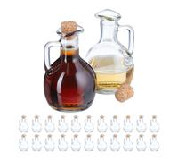 Oliera Vetro Ampolla Porta Olio Aceto Acetiera Tappo Sughero 150 ml Set da 24