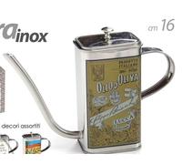 OLIERA VINTAGE RETRò CONTENITORE OLIO MANICO ACCIAIO INOX BOTTIGLIA 500 ML 16cm