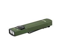 OLIGHT Arkfeld Pro Class1 Torcia Ricaricabile EDC da 1300 Lm con Led UV, Fascio Verde e Luce Bianca, Impugnatura Antiscivolo, Struttura Ultrasottile Piatta con Clip da Tasca Bidirezionale (Verde)
