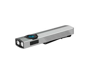 OLIGHT ArkPro 1.500 Lumen Torcia Piatta con Luce Diffusa Pura, Concentrata, UV e Verde, con Due Opzioni di Ricarica, per Attività All'aperto, Rilevamento e Indicazione (Argento Grafite)