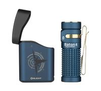 OLIGHT Baton4 kit Torcia EDC 1300 Lumen Alta Luminosità con Cassa di Ricarica, Dimensione Compatta con Luci Indicatrici e Pulsanti Intuitivi, Adatta per Uso Domestico o Viaggi all'Aperto (Guida)