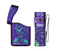 OLIGHT Baton4 kit Torcia EDC 1300 Lumen Alta Luminosità con Cassa di Ricarica, Dimensione Compatta con Luci Indicatrici e Pulsanti Intuitivi, Adatta per Uso Domestico o Viaggi all'Aperto(Pipistrello)
