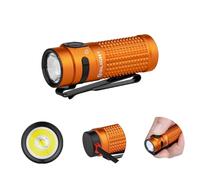 OLIGHT Baton4 Torcia EDC Standard per Tasca, Compatta e Potente 1300 Lumen Pulsanti Laterali Durevoli e Luci di Indicazione Torcia LED Adatta per Uso Domestico o Viaggi all'Aperto (Arancione)