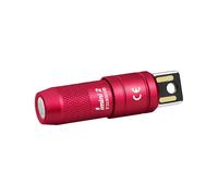 OLIGHT I Mini 2 Mini Torcia Portachiavi a LED con Base Magnetica, Ricarica USB-A, Grado IPX6 e 21 Metri, Torcia Portachiavi Compatta per Picnic, Riparazioni ed Emergenze (Rosa)
