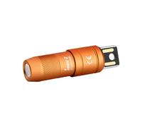 OLIGHT I Mini 2 Mini Torcia Portachiavi a LED con Base Magnetica, Ricarica USB-A, Grado IPX6 e 21 Metri, Torcia Portachiavi Compatta per Picnic, Riparazioni ed Emergenze (Arancione)