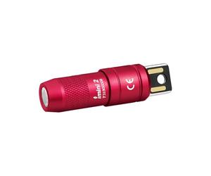 OLIGHT I Mini 2 Mini Torcia Portachiavi a LED con Base Magnetica, Ricarica USB-A, Grado IPX6 e 21 Metri, Torcia Portachiavi Compatta per Picnic, Riparazioni ed Emergenze (Rosa)