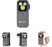 OLIGHT Oclip Pro 500 Lumens 3 Fonti di Luce Clip on Torch, Lampada EDC Ricaricabile USB-C con Base Magnetica, Torcia LED per Lavoro, Ciclismo, Corsa e Avviso di Sicurezza (Squadriglia Phantom)