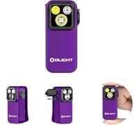 OLIGHT Oclip Pro Luce di Emergenza a Clip Mini Torcia 500LM IPX6 Compatto e Leggero Tre Sorgenti Luminose Angolo Regolabile per l'Illuminazione Quotidiana e le Luci di Segnalazione di Sicurezza(Viola)