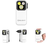 OLIGHT Oclip Pro Luce di Emergenza a Clip Mini Torcia 500LM IPX6 Compatto e Leggero Tre Sorgenti Luminose Angolo Regolabile per l'Illuminazione Quotidiana (Bianco)